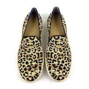 Rothys Desert Cat The Original Sneaker 8 Womens Slip On Comfort Leopard Shoes